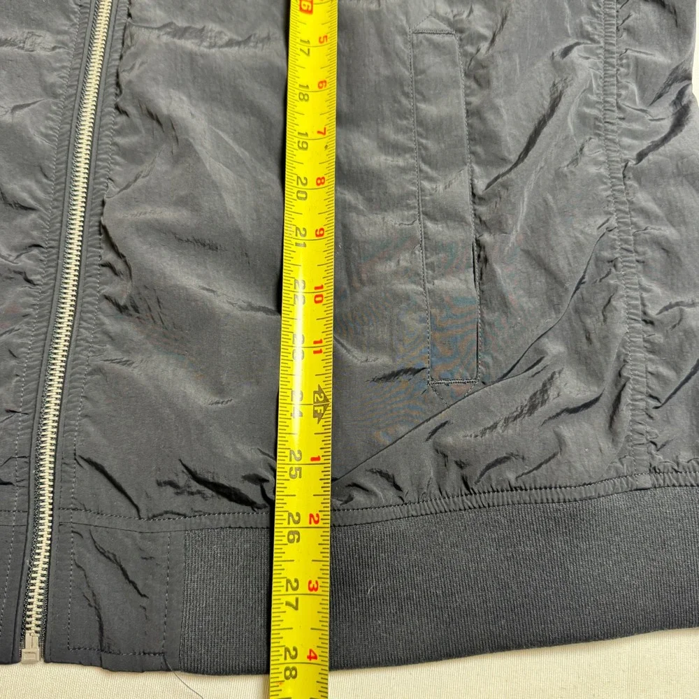 AllSaints Waylan Bomber Jacket Mens XL Black Full Zip M001OA Raglan Sleeve